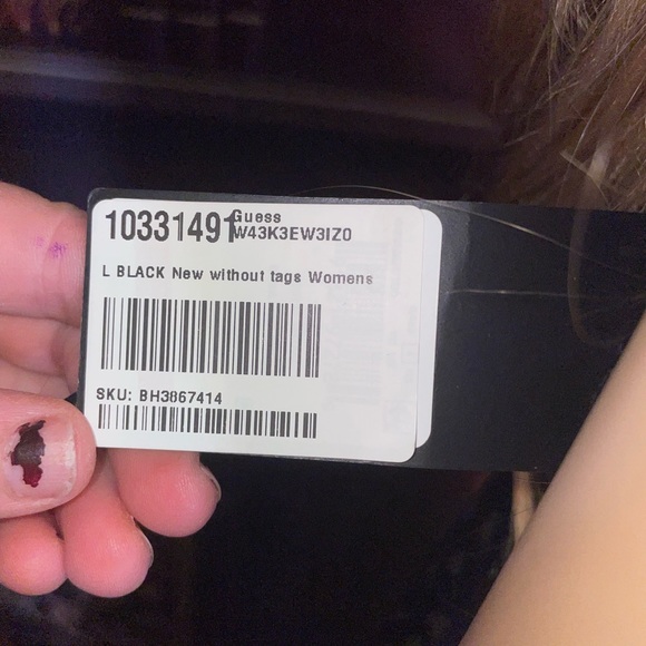 NWT Guess Black Floral High Low Slip Dress Size Large - Picture 13 of 16